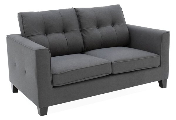 Aberdeen Fabric 2 Seater Sofa In Charcoal