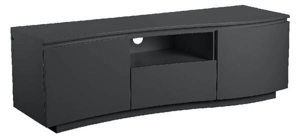 Decatur Wooden TV Stand With 2 Doors In Charcoal