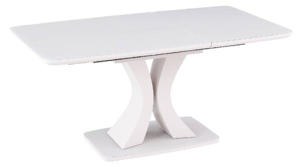 Decatur Glass Small Extending Dining Table In Greige