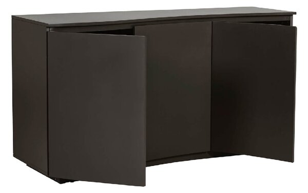 Decatur LED Wooden Sideboard With 3 Doors In Charcoal