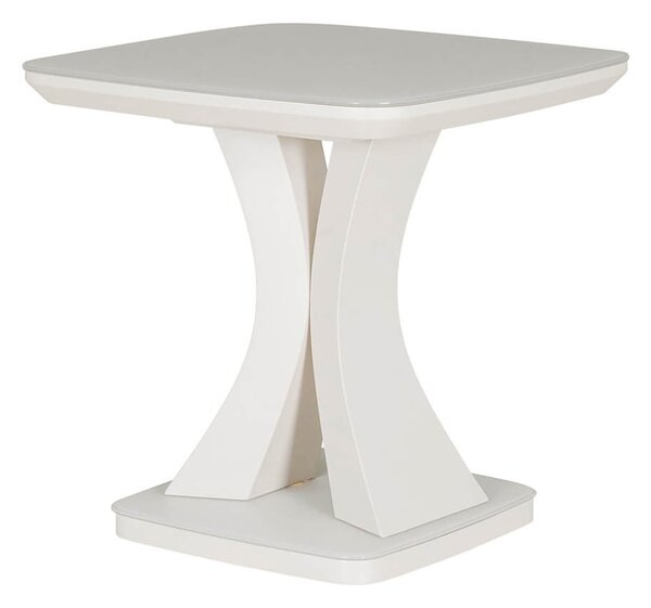 Decatur Glass Square Lamp Table In Greige