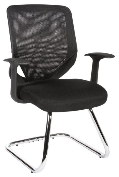 Nashua Fabric Home And Office Chair With Chrome Legs In Black