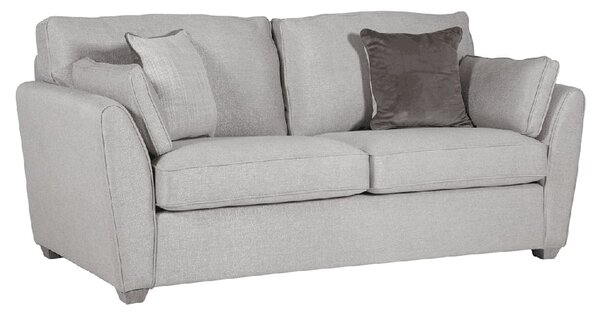 Castro Fabric Sofa Bed With Oak Legs In Light Grey