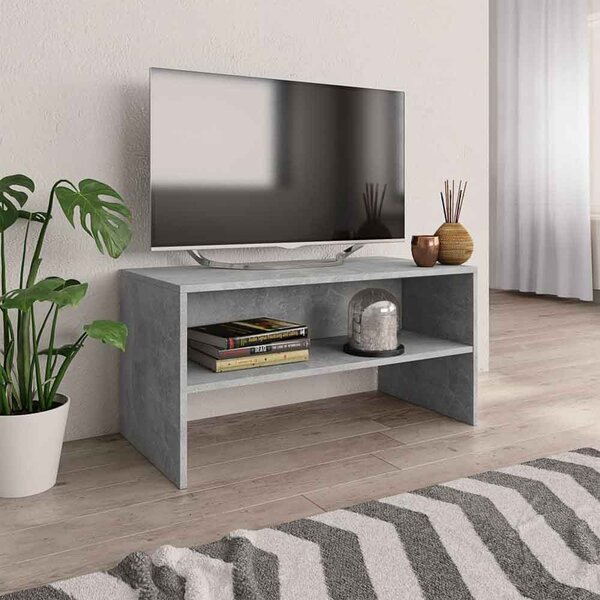 Baina 80cm Wooden TV Stand - Concrete Grey