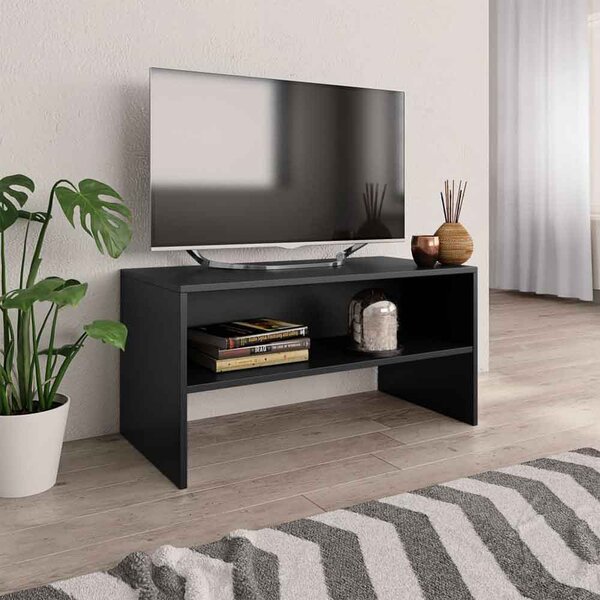 Baina 80cm Wooden TV Stand - Black