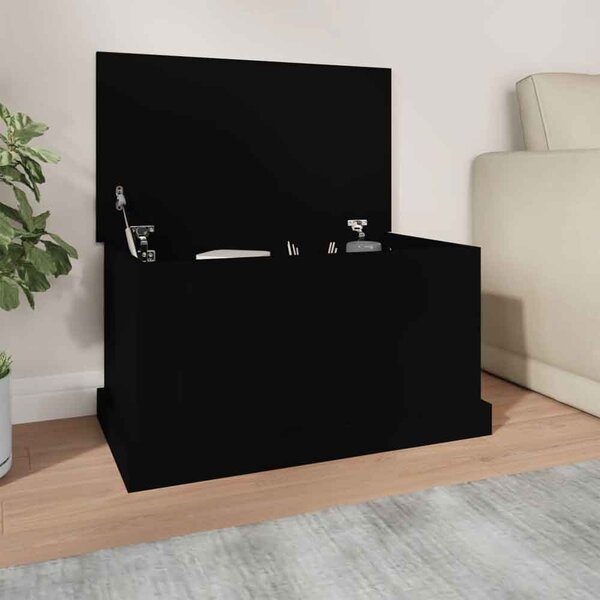 Baina 70cm Wooden Storage Box - Black
