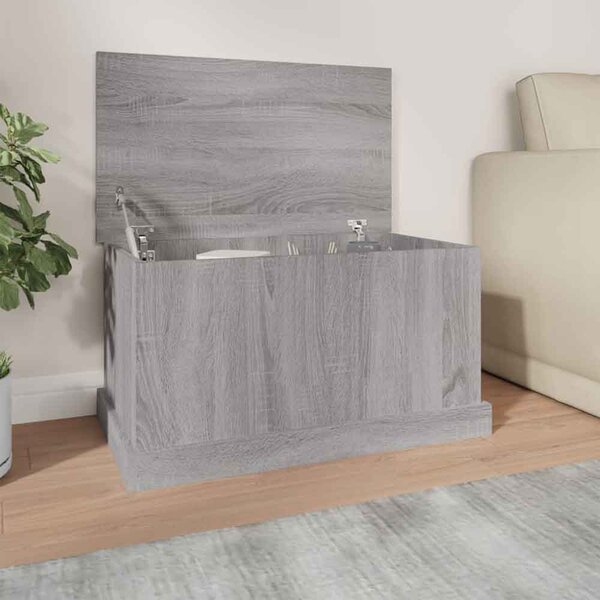Baina 70cm Wooden Storage Box - Grey Sonoma