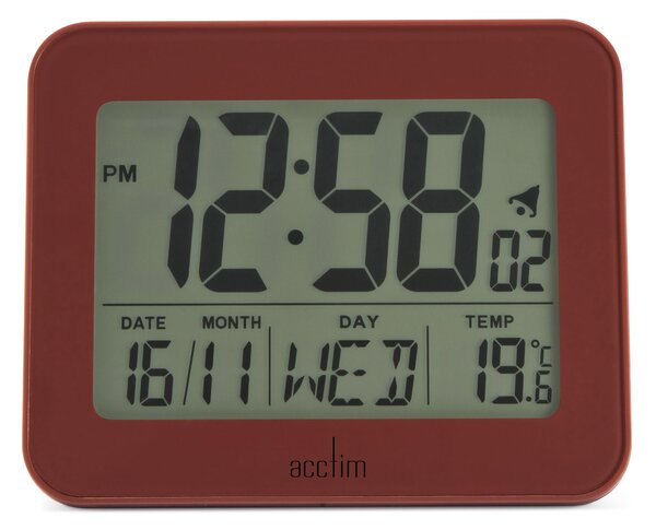 Acctim Otto Digital Alarm Clock Red