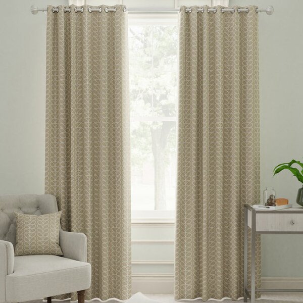 Orla Kiely Linear Stem Made To Measure Curtains Latte