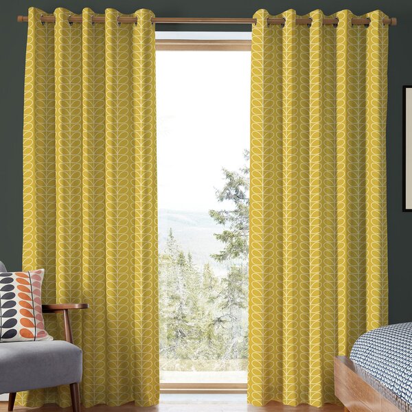 Orla Kiely Linear Stem Made to Measure Curtain Sunflower