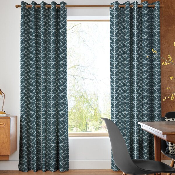 Orla Kiely Linear Stem Made to Measure Curtain Marine