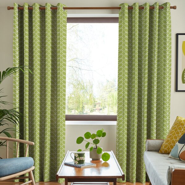 Orla Kiely Linear Stem Made to Measure Curtain Chalky Green