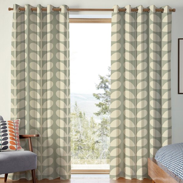 Orla Kiely Jumbo Solid Stem Made to Measure Curtain Pebble