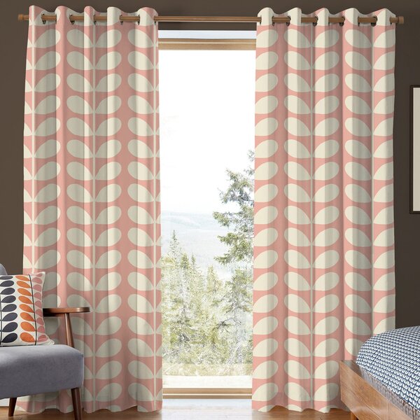 Orla Kiely Jumbo Solid Stem Made to Measure Curtain Pink
