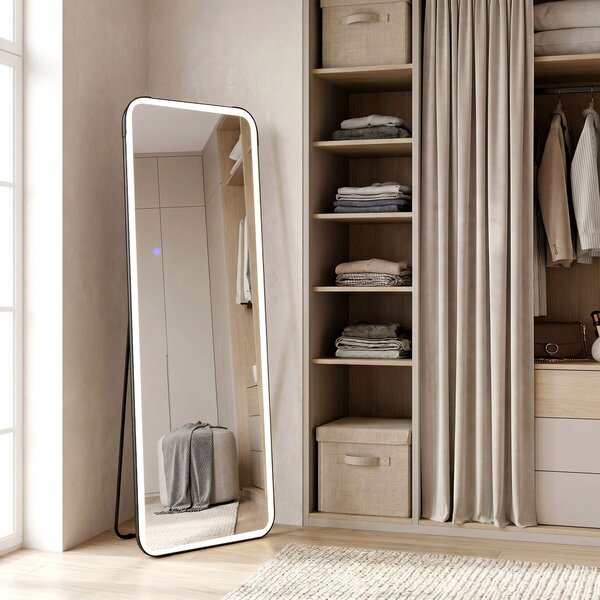 Mirror LED Classico 50x160cm Black