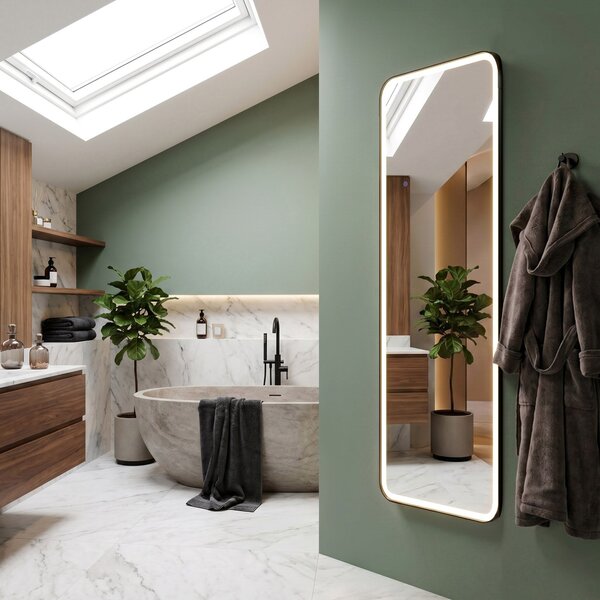 Mirror LED Classico 50x160cm Black