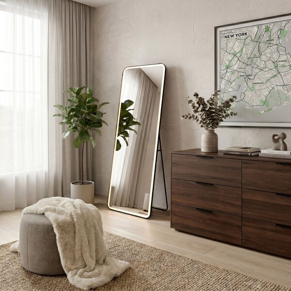 Mirror LED Classico 50x160cm Black
