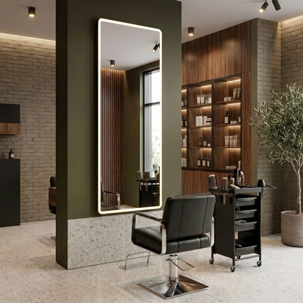 Mirror LED Classico 50x160cm Black