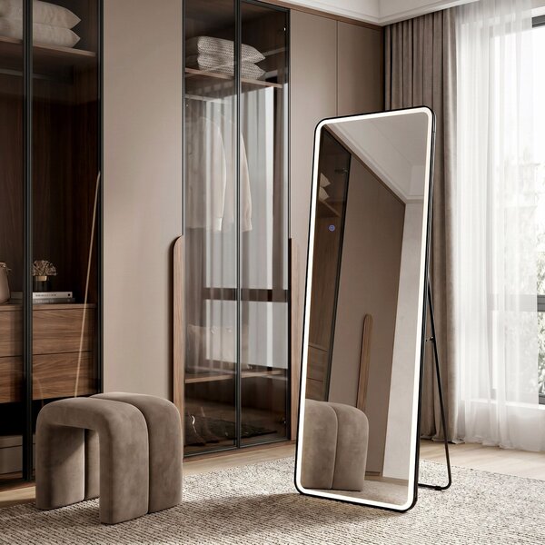 Mirror LED Classico 50x160cm Black