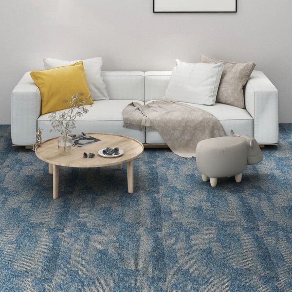 Floor Carpet Tiles 20 pcs 5 m² Light Blue