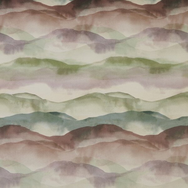 ILiv Landscape Digitally Printed Velvet Fabric Eucalyptus