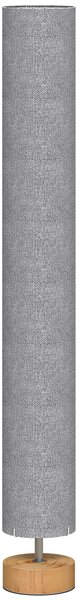 HOMCOM LED Floor Lamp for Living Room, 120cm Modern Standing Lamp with 3000K/4500K/6500K Colour Temperatures, Linen Shade and Wooden Base, Grey