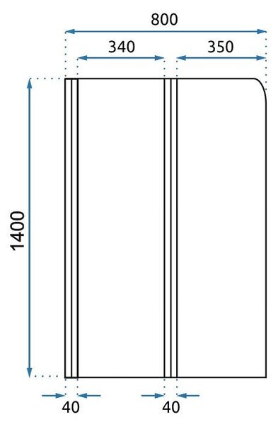 Bathtub screen Rea Agat-2 80