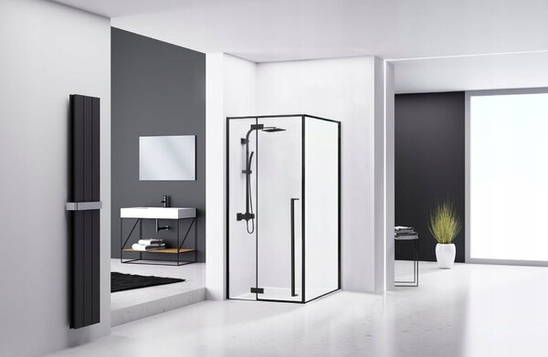 Shower enclosure Rea Fargo 100x80 Black Mat