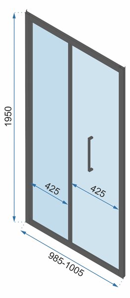 Shower enclosure -corner Rea Rapid Fold