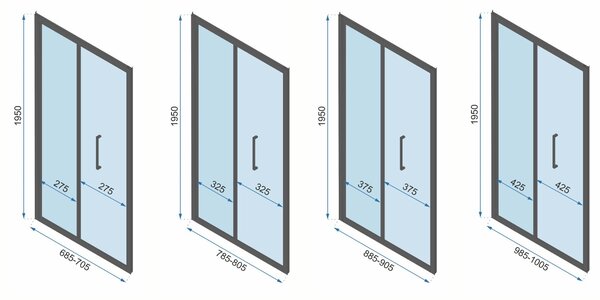 Shower enclosure Rea Rapid Fold