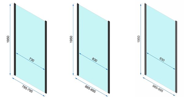 Shower enclosure corner Rea RAPID Swing