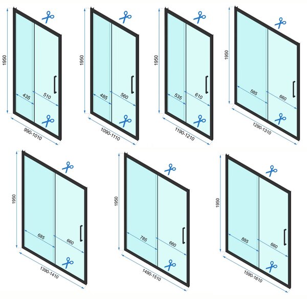 Shower enclosure Rea Rapid Slide