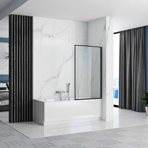 Bathtub screen Rea Lagos Fix 70 Black