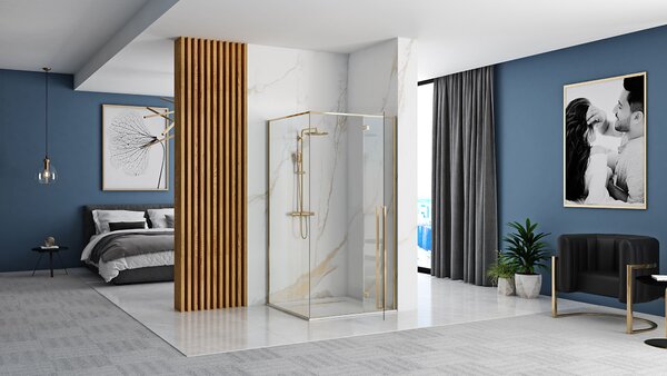 Square shower enclouser Fargo 90x90 Gold