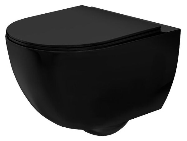 Toilet bowl Rea Carlo Mini Rimless Flat Black Mat