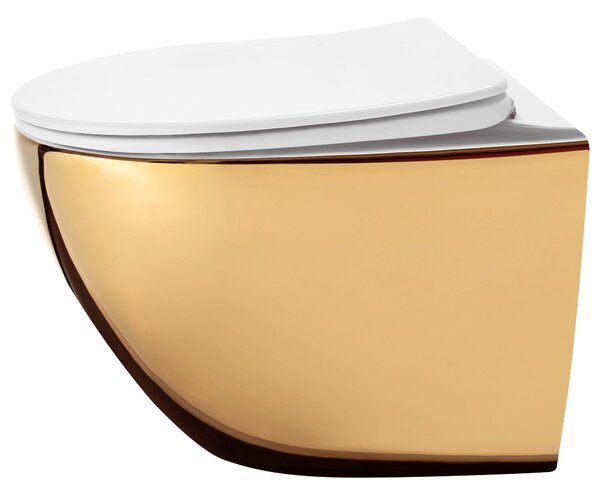 Toilet bowl Carlo Flat Mini Gold/White