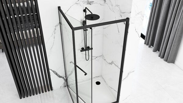 Shower enclosure Rea Space In Black 90x90