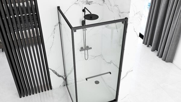 Shower enclosure Rea Space In Black 90x90