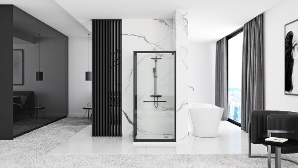 Shower enclosure Rea Space In Black 90x90