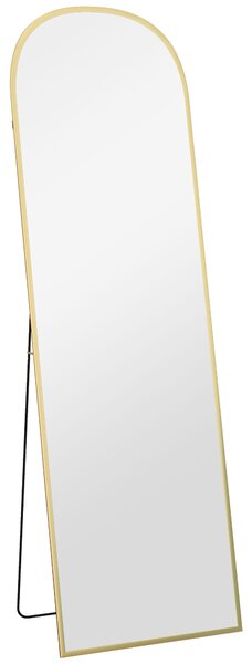 HOMCOM 162cm Aluminium Frame Standing Mirror - Gold