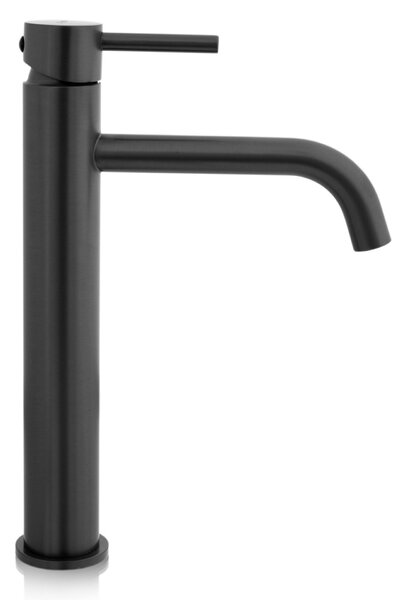 Set Countertop washbasin Pamela white + Bathroom faucet Lungo black matt + Plug uniwersalny black matt