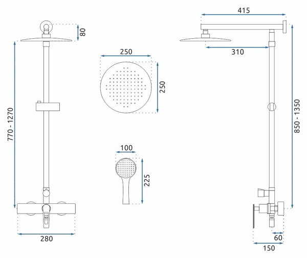 Shower set REA ALDI Black