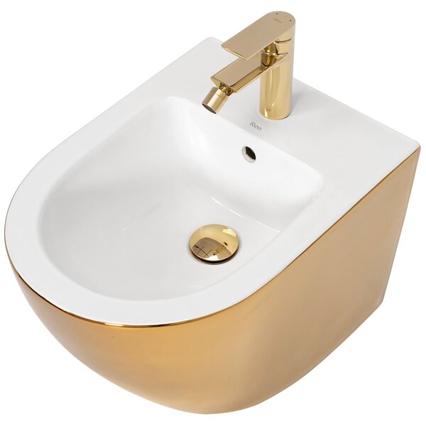 Bidet Rea Carlo Mini Gold White