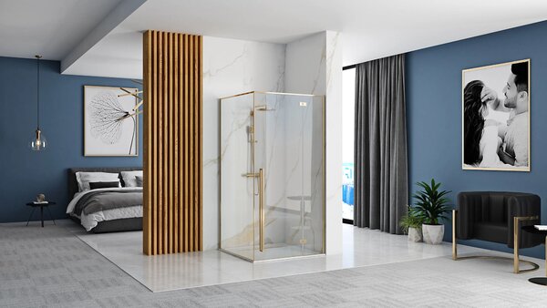 Square shower enclouser Fargo 120x90 Gold