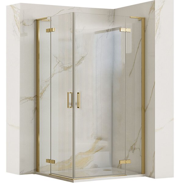 Shower enclosure REA Hugo 90x100 Gold Brush