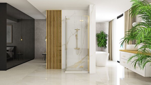 Shower enclosure REA Hugo 90x100 Gold Brush