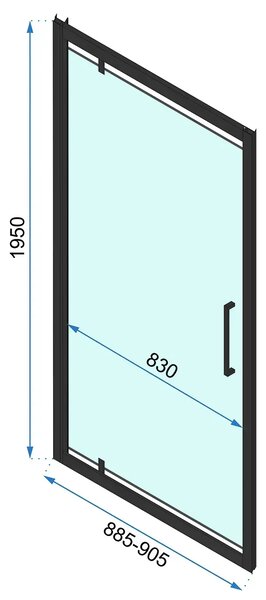 Shower door REA Rapid Swing Chrom 90