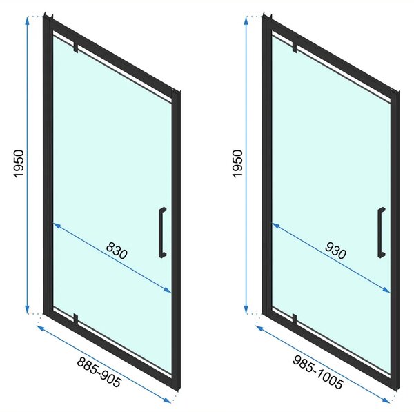 Shower enclosure corner REA Rapid Swing Chrom