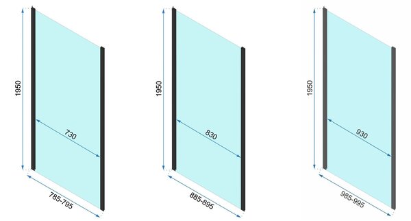 Shower enclosure corner REA Rapid Swing Chrom