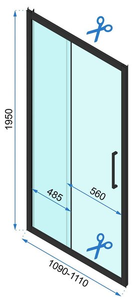 Shower enclosure Rapid Slide Chrom